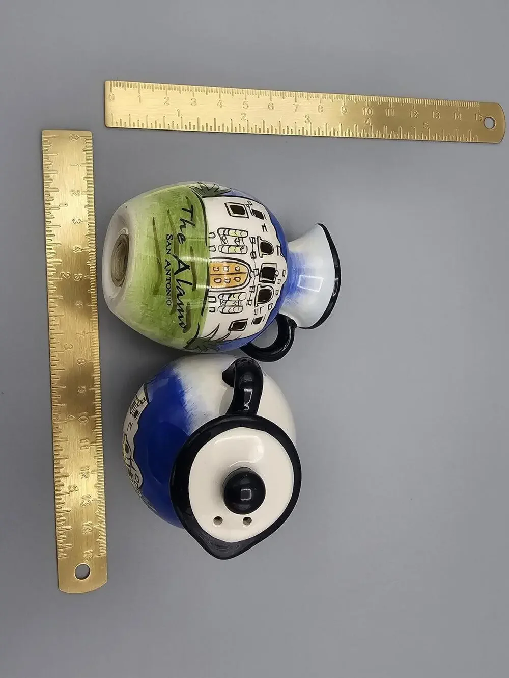 Vintage The Alamo San Antonio Ceramic Salt and Pepper Shakers